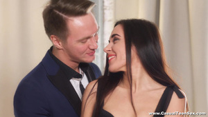 wielkich chłop z ostrą niemką