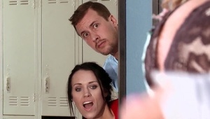 czarna laska zaspokajana przez białego