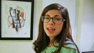 ruda czeszka skacze na jego kutasie